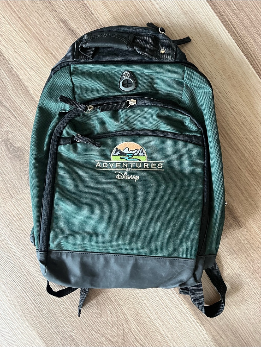 Vintage Adventures by Disney Travel Backpack Carry-On Bag Green Black Y2K